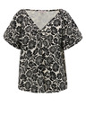 Orsay Črna vzorčasta ženska bluza ORSAY