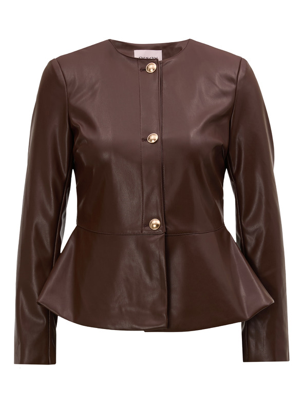 Orsay Rjava ženska jakna iz umetnega usnja ORSAY
