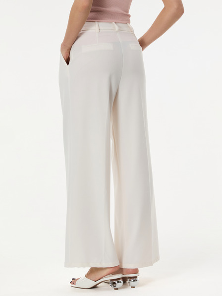 Orsay Krem ženske široke hlače ORSAY