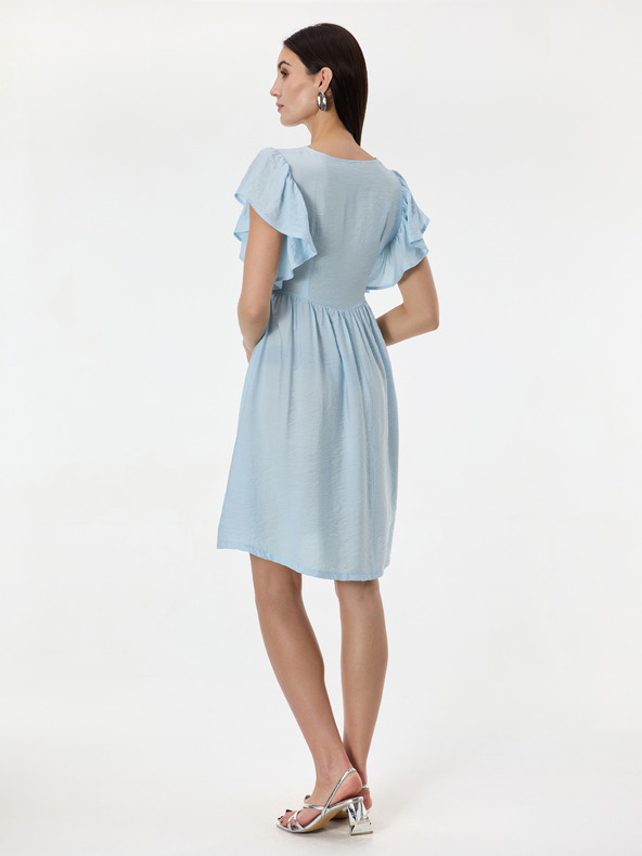 Orsay Svetlo modra ženska obleka do kolen ORSAY