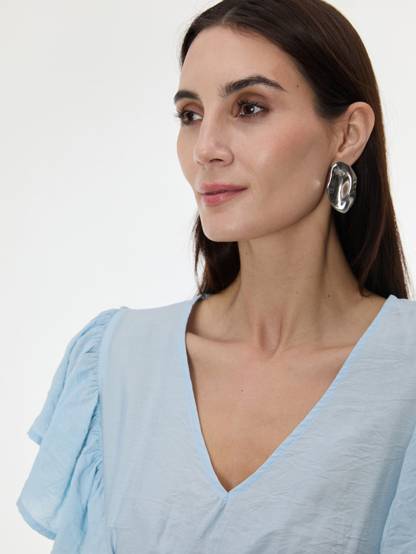 Orsay Svetlo modra ženska obleka do kolen ORSAY