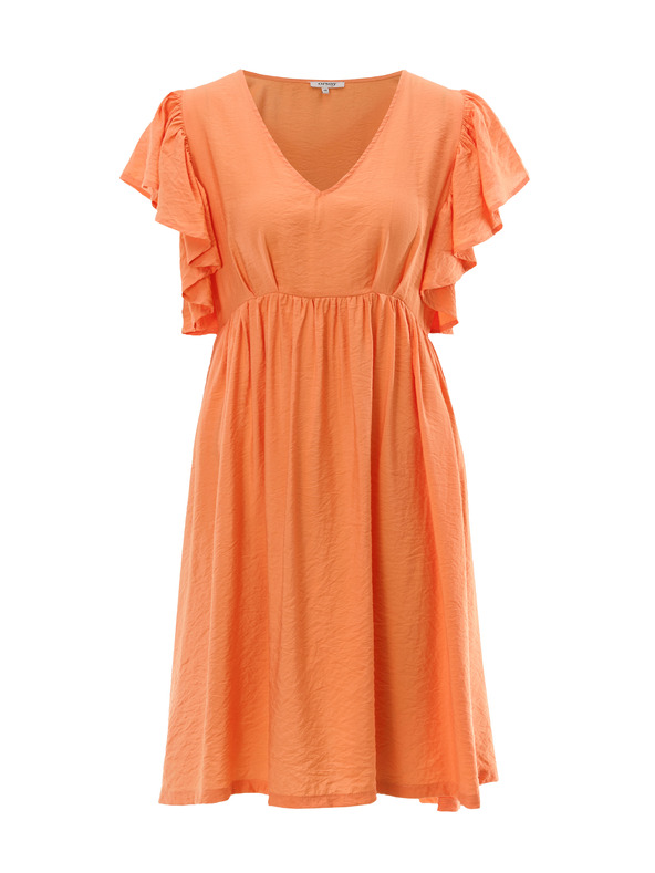 Orsay Oranžna ženska obleka do kolen ORSAY