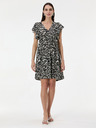Orsay Črna ženska vzorčasta obleka do kolen ORSAY