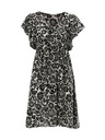 Orsay Črna ženska vzorčasta obleka do kolen ORSAY