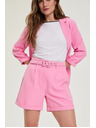 Moodo Kratke hlače s pasom rožnate Moodo