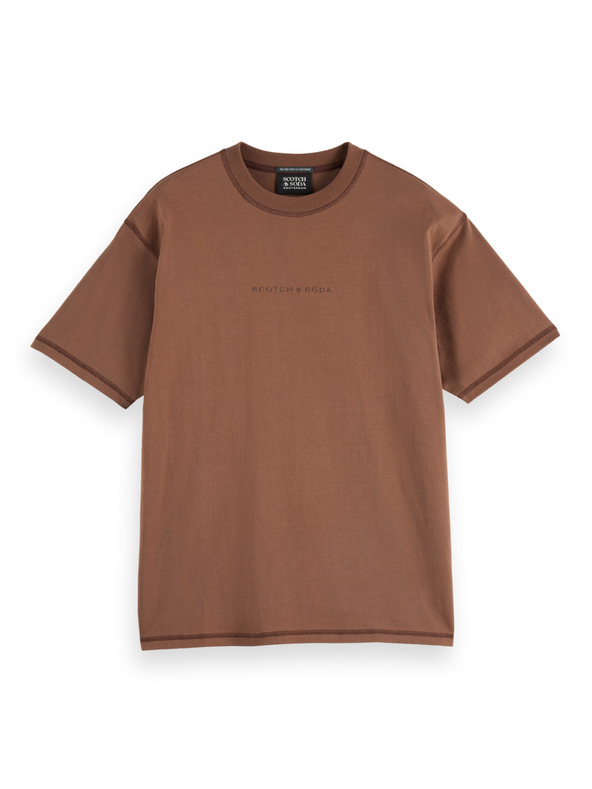 Scotch & Soda Moska ohlapna majica z napisom