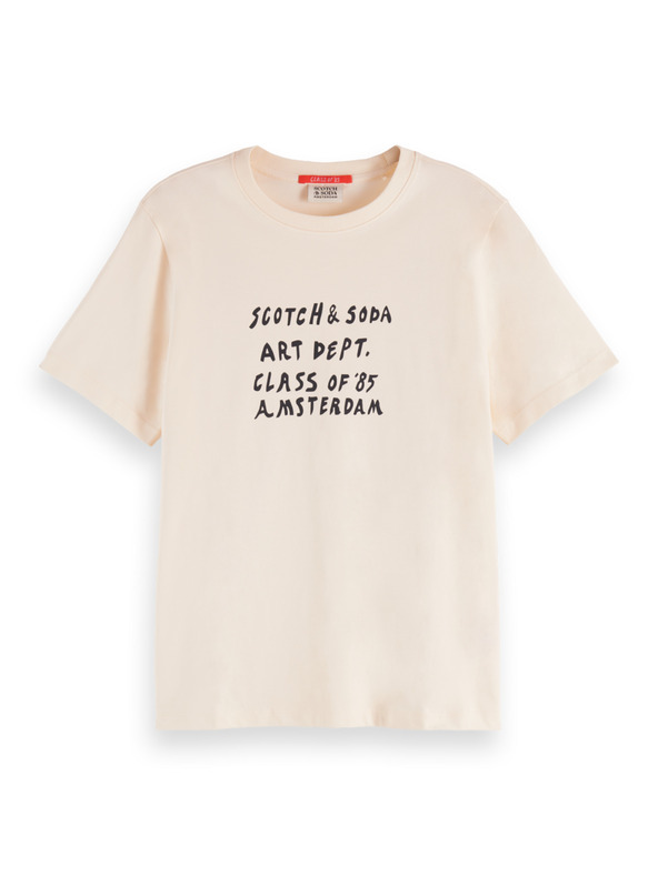 Scotch & Soda Zenska kremasta majica z napisom