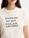 Scotch & Soda Zenska kremasta majica z napisom