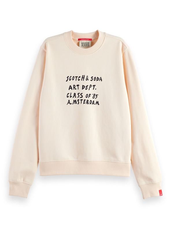 Scotch & Soda Zenska kremasta pulover z napisom