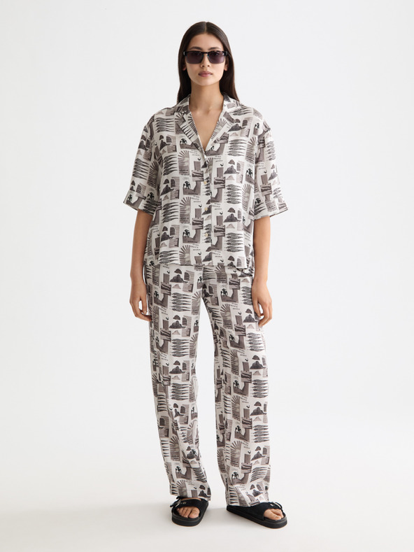 Scotch & Soda Ohlapne vzorčaste hlače Gia