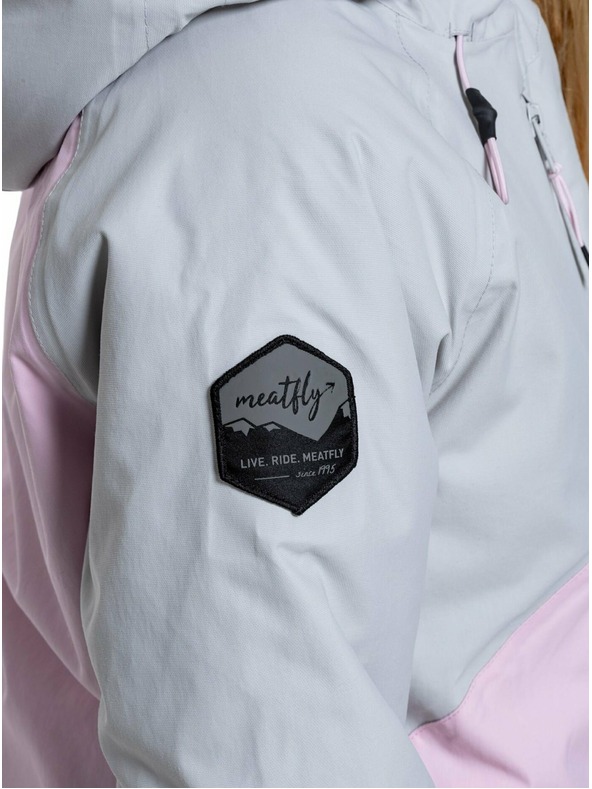 Meatfly Meatfly otroška SNB & SKI jakna Deliah Grey/Pastel Pink