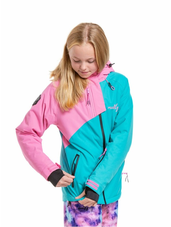 Meatfly Meatfly otroška SNB & SKI jakna Deliah Hot Pink/Turquoise