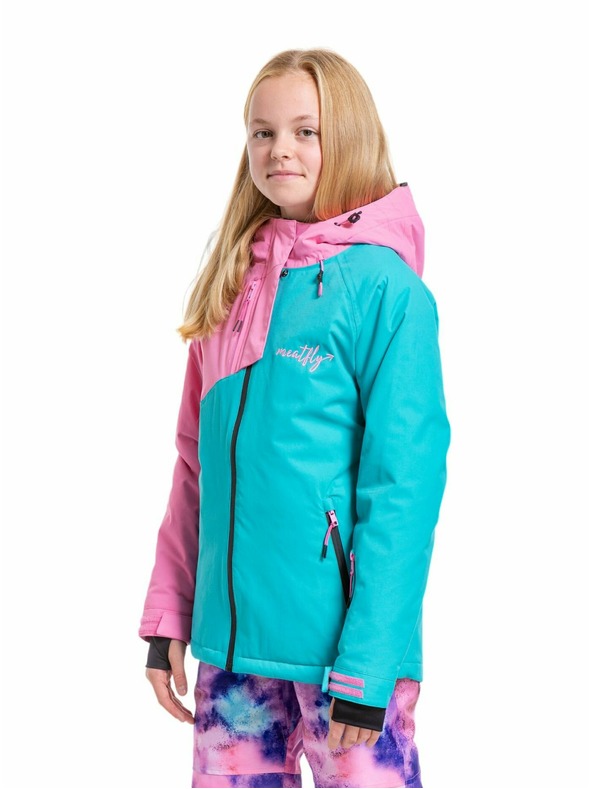 Meatfly Meatfly otroška SNB & SKI jakna Deliah Hot Pink/Turquoise