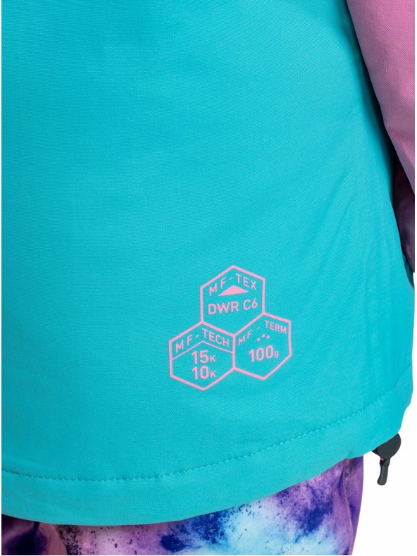 Meatfly Meatfly otroška SNB & SKI jakna Deliah Hot Pink/Turquoise