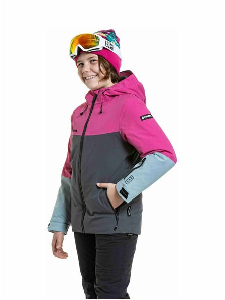 Meatfly Meatfly otroška SNB & SKI jakna Deliah Grey Dark / Pink