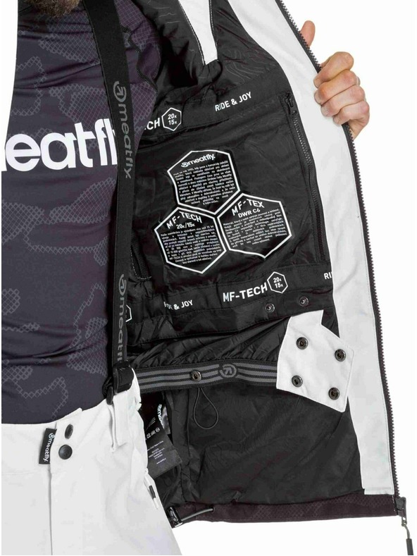 Meatfly Meatfly moški SNB & SKI jakna Cronos White / Morph Black