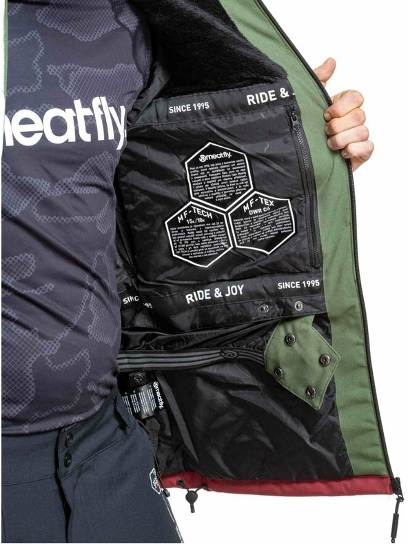 Meatfly Meatfly moška SNB & SKI jakna Manifold Bronze Green / Merlot