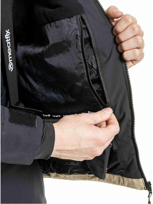 Meatfly Meatfly moška SNB & SKI jakna Manifold Black / Safari