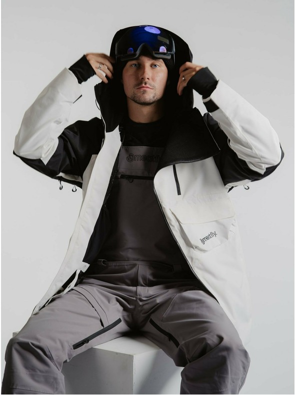 Meatfly Meatfly moška SNB & SKI jakna Blake Clouds White