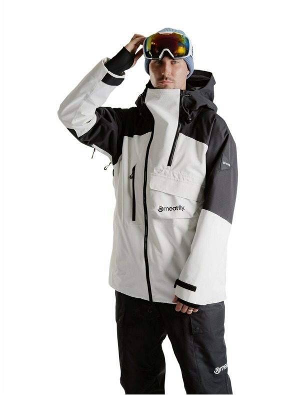 Meatfly Meatfly moška SNB & SKI jakna Blake Clouds White