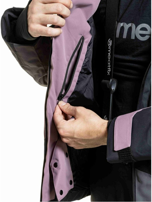 Meatfly Meatfly moška SNB & SKI jakna Shader Gray Dark / Orchid
