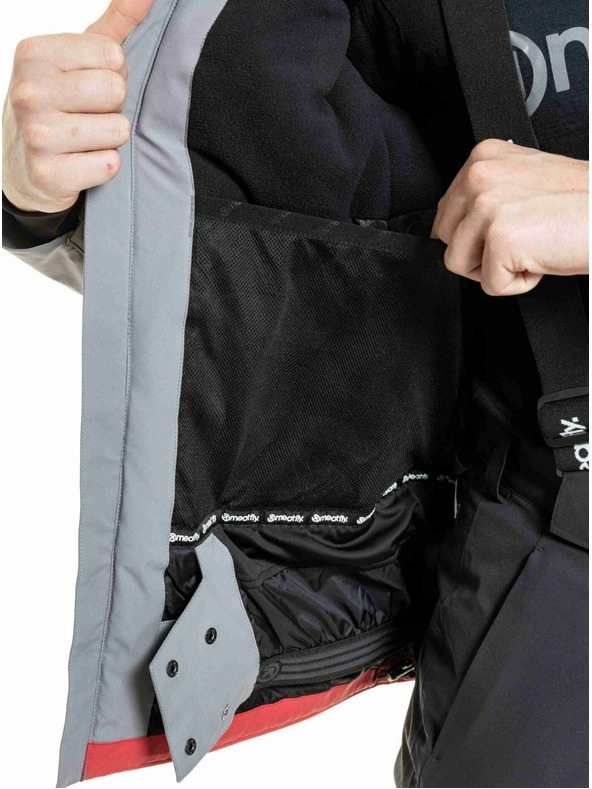 Meatfly Meatfly moška SNB & SKI jakna Manifold Silver / Red