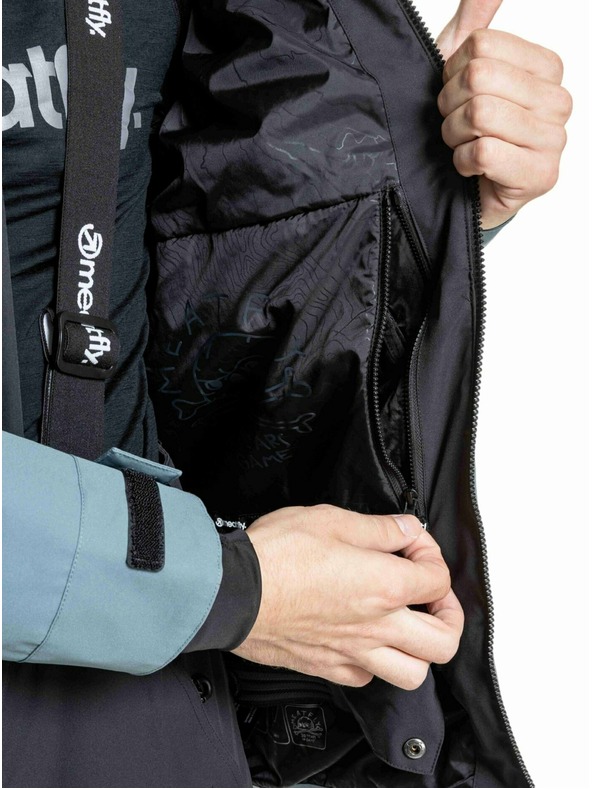 Meatfly Meatfly moška SNB & SKI jakna Cronos Black / Blue Sea