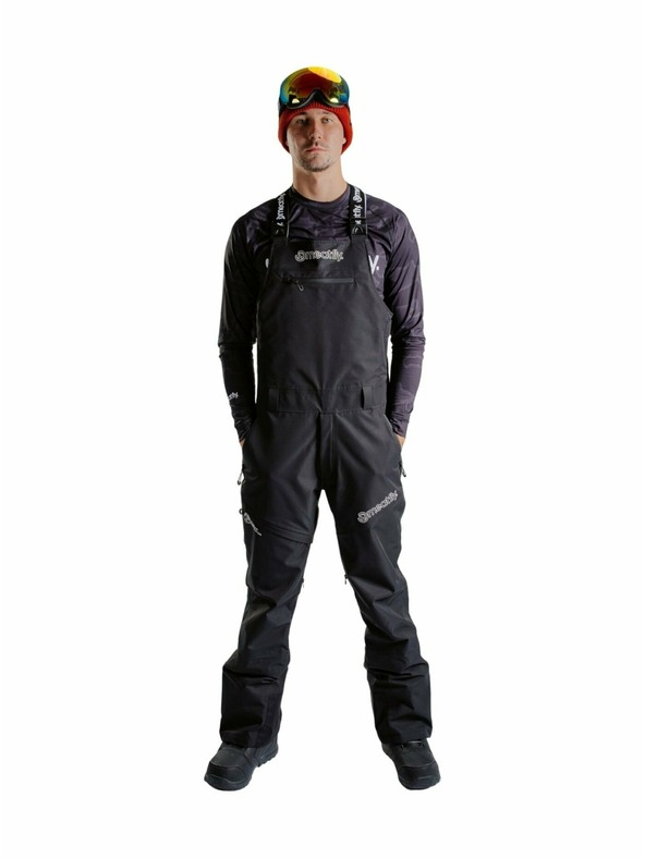 Meatfly Meatfly unisex SNB & SKI hlače s trakovi Kenny Black