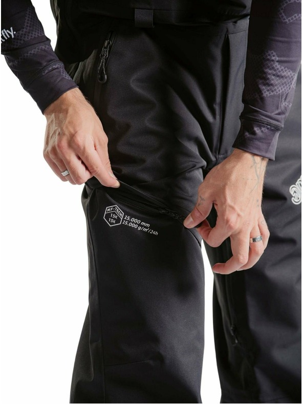 Meatfly Meatfly unisex SNB & SKI hlače s trakovi Kenny Black