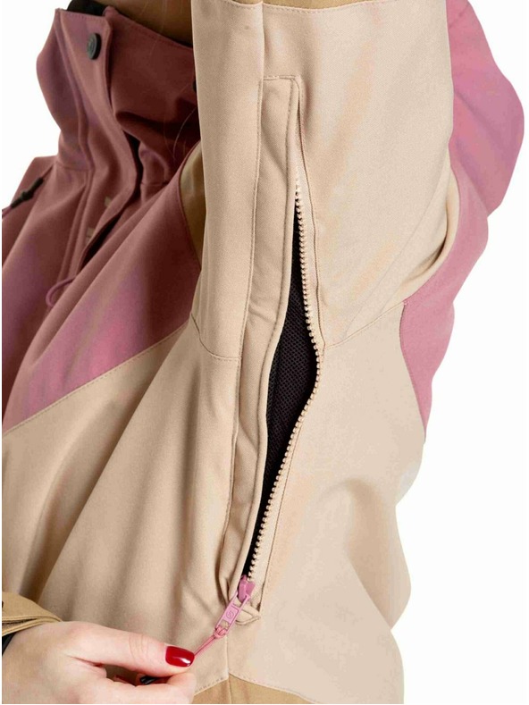 Meatfly Meatfly ženski SNB & SKI jakna Kirsten Latte / Dusty Rose