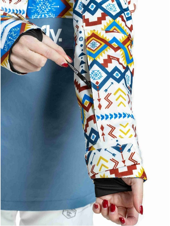 Meatfly Meatfly ženski SNB & SKI jakna Aiko White Jones / Slate Blue