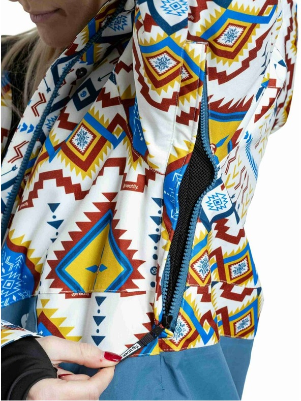 Meatfly Meatfly ženski SNB & SKI jakna Aiko White Jones / Slate Blue