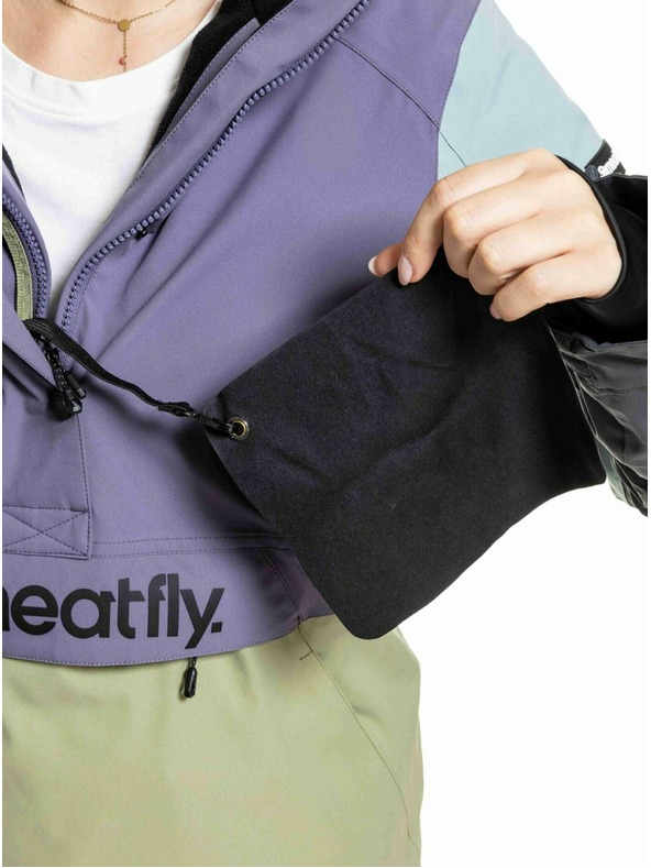 Meatfly Meatfly ženski SNB & SKI jakna Aiko Olive Light / Purple Light