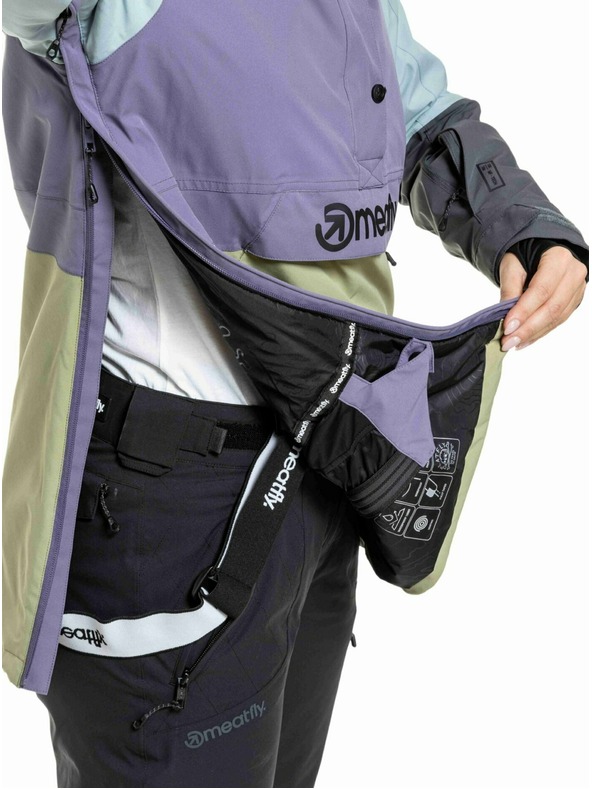 Meatfly Meatfly ženski SNB & SKI jakna Aiko Olive Light / Purple Light