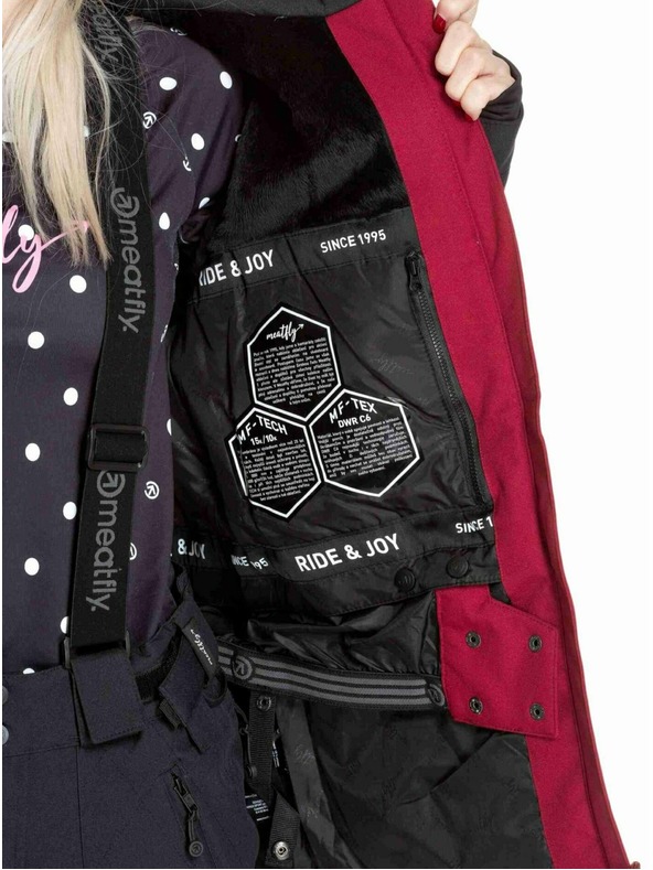 Meatfly Meatfly ženski SNB & SKI jakna Kirsten Beet Red / Black