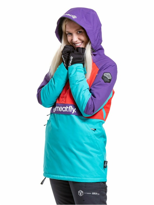 Meatfly Meatfly ženski SNB & SKI jakna Aiko Turquoise/Ferrari Red