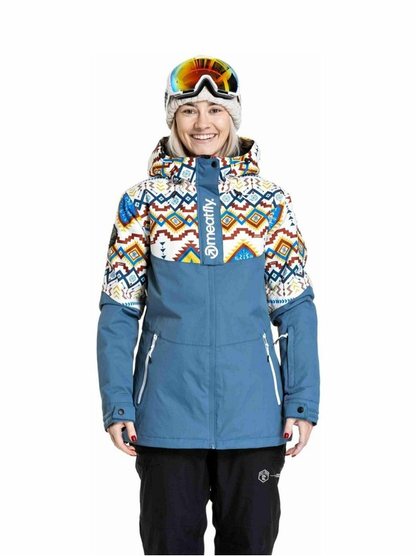 Meatfly Meatfly ženski SNB & SKI jakna Kirsten White Jones / Slate Blue