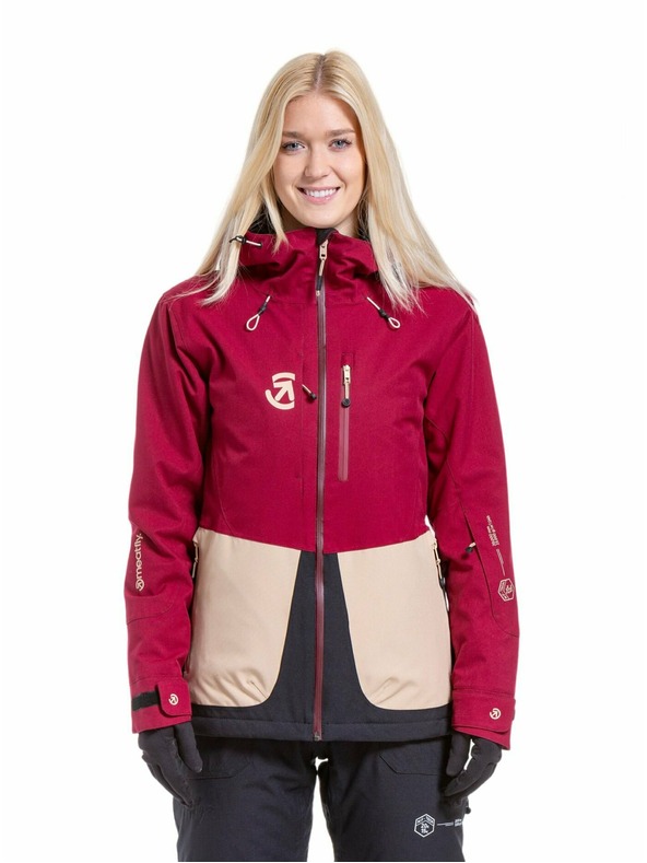 Meatfly Meatfly ženski SNB & SKI jakna Gaia Beet Red
