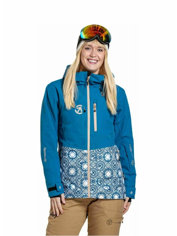 Meatfly Meatfly ženska SNB & SKI jakna Gaia Mosaic / Blue