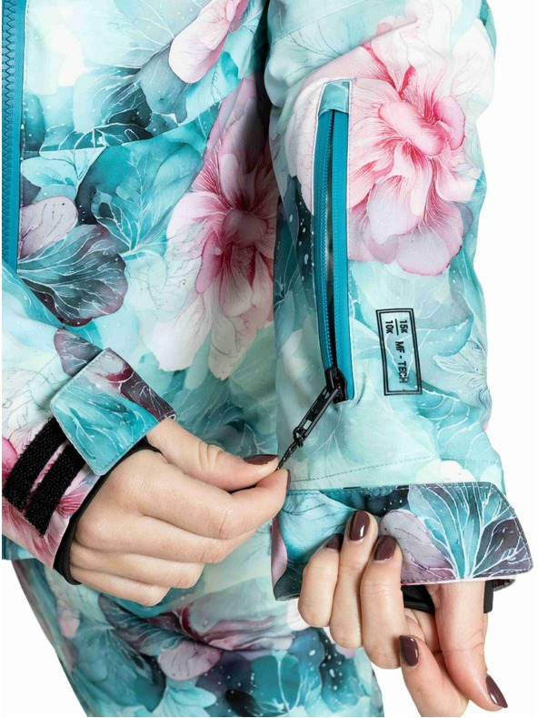 Meatfly Meatfly ženska SNB & SKI jakna Kirsten Pink Flowers