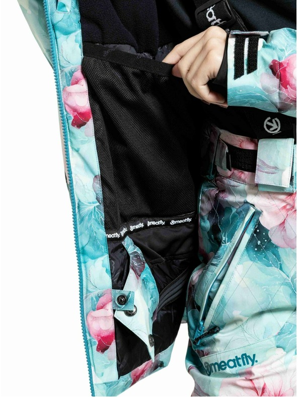 Meatfly Meatfly ženska SNB & SKI jakna Kirsten Pink Flowers