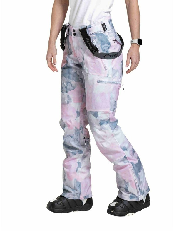 Meatfly Meatfly ženske SNB & SKI hlače Foxy Clouds Pink