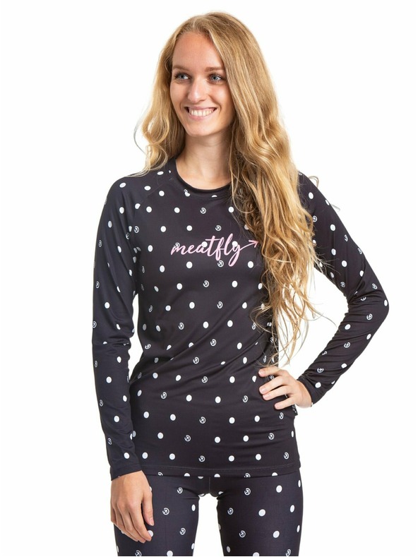 Meatfly Meatfly ženska termo majica Capa Black Dots