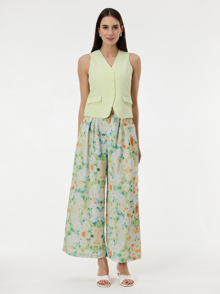 Orsay Svetlo zelene vzorčaste ženske hlače ORSAY