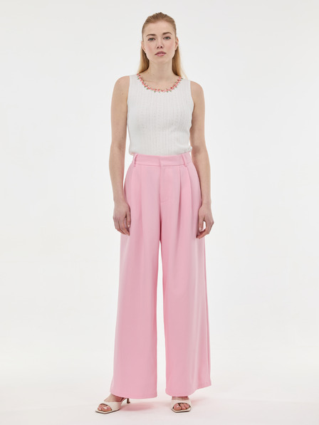 Orsay Svetlo roza široke ženske hlače ORSAY