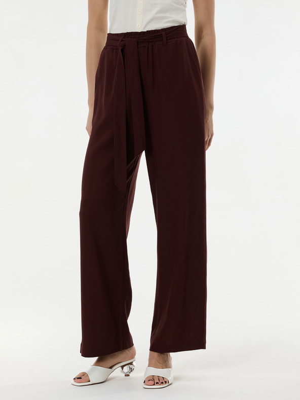 Orsay Temno rjave ženske široke hlače ORSAY