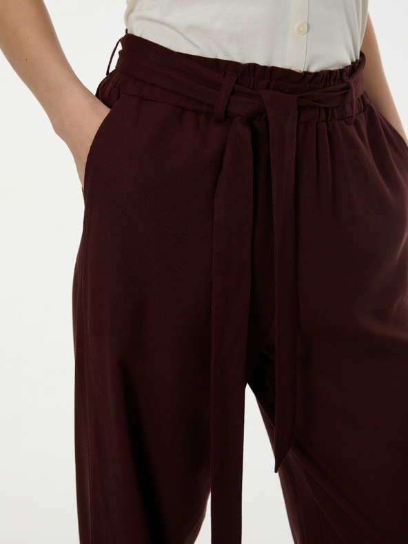 Orsay Temno rjave ženske široke hlače ORSAY