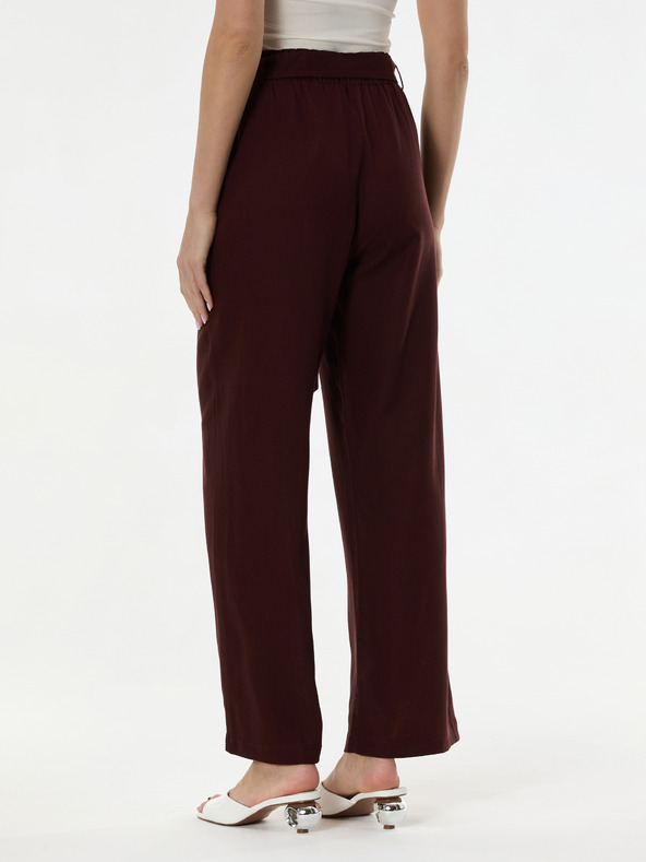 Orsay Temno rjave ženske široke hlače ORSAY