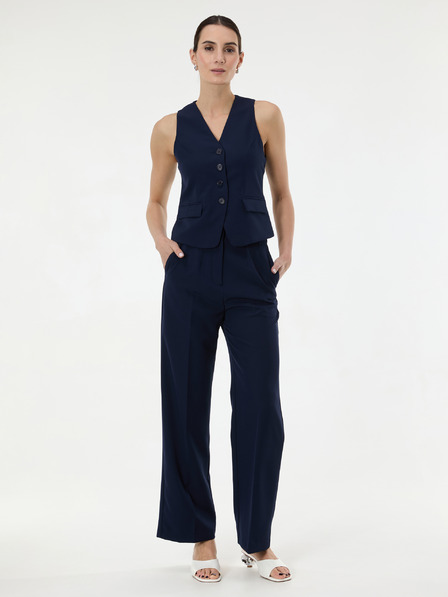 Orsay Temno modre ženske široke hlače ORSAY