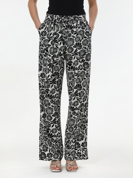 Orsay Črne vzorčaste ženske hlače ORSAY